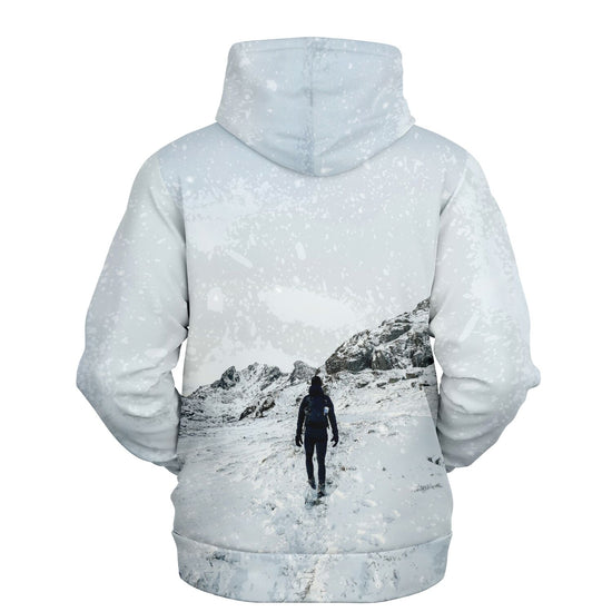 Snow Hiking Unisex Fleece Hoodie