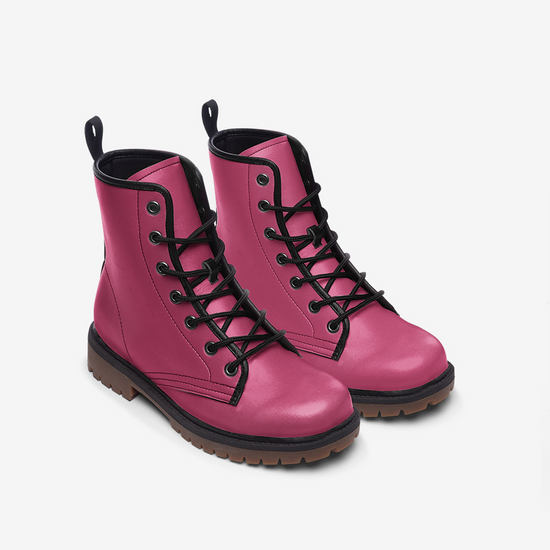 Raspberry Red Lace Up Boots