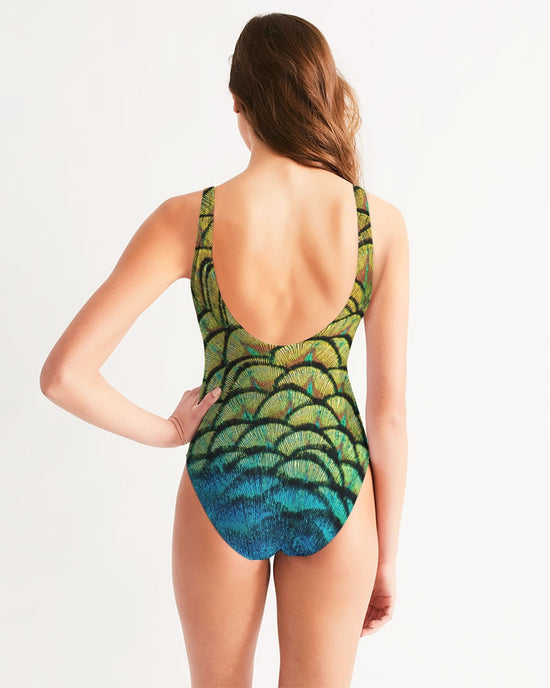 Vivid Peacock Women's One-Piece Swimsuit