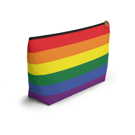 Personalized Rainbow Accessory Pouch w T-bottom