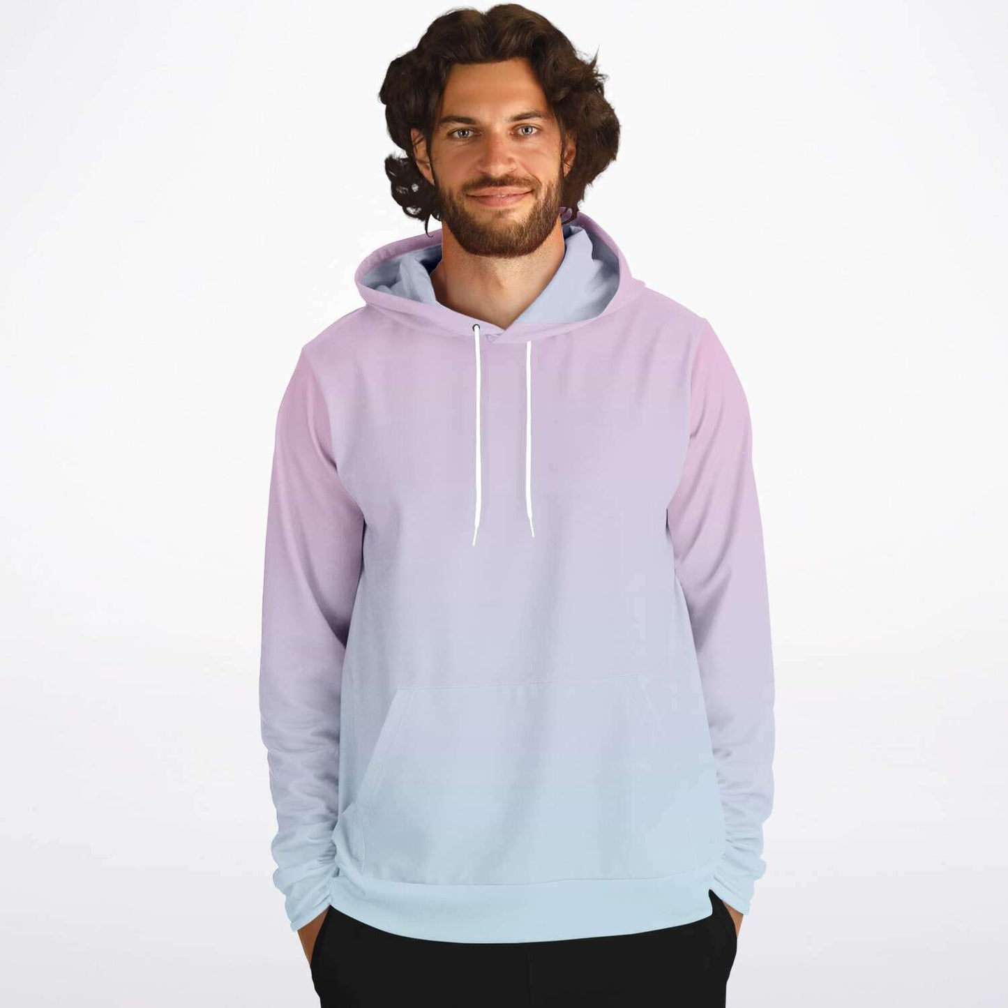 Pink Blue Color Fade Unisex Hoodie