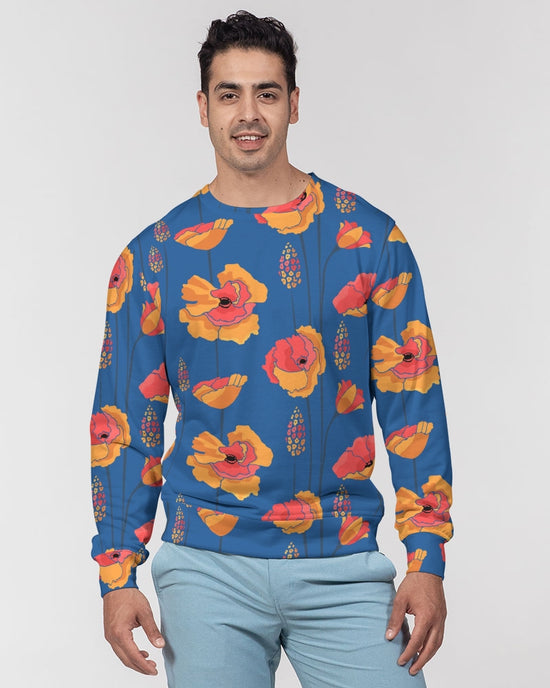 Wild Orange Vines Men's French Terry Pullover Sweatshirt