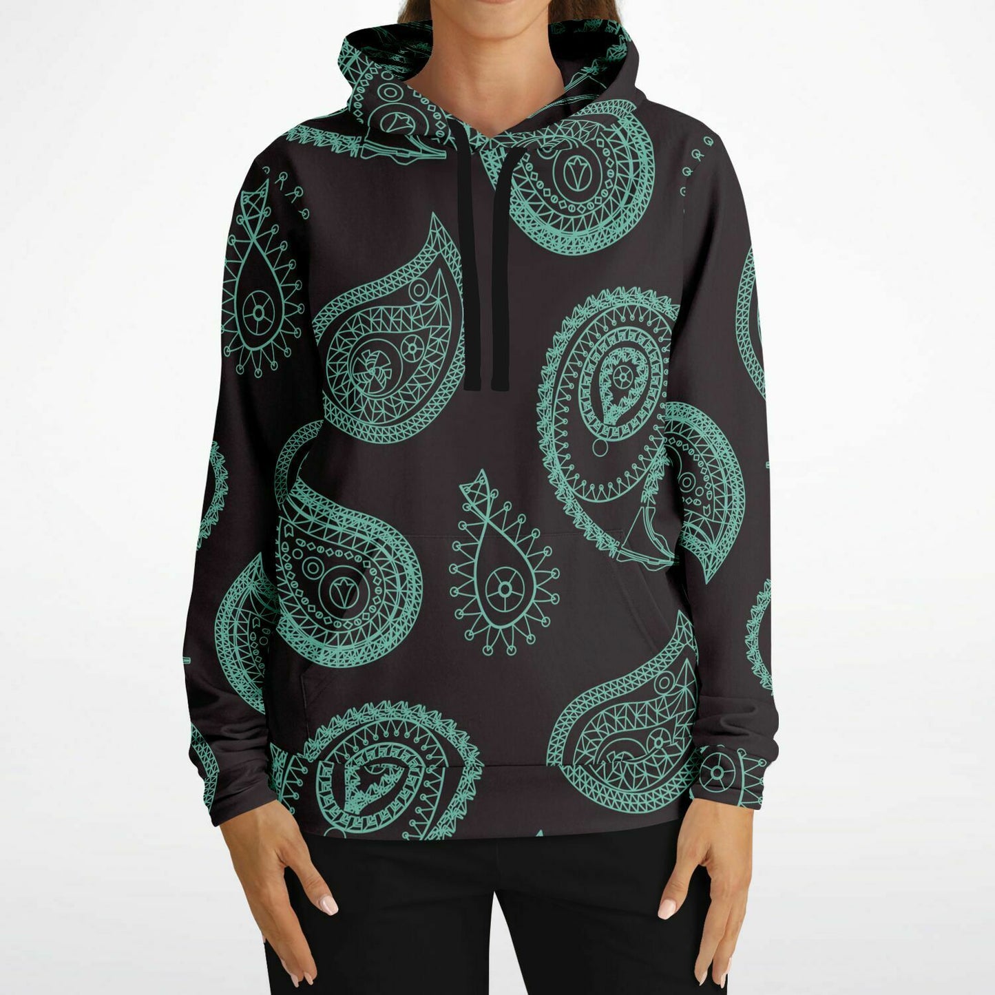 Mint Paisley Unisex Hoodie