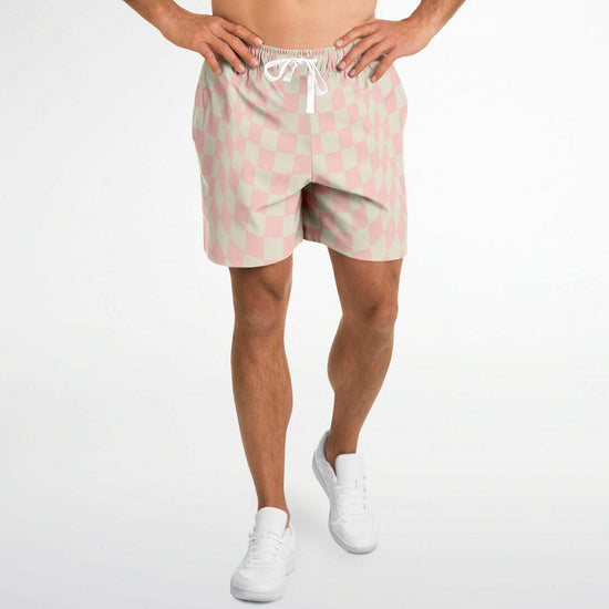 Pink Vanilla Check Fleece Shorts