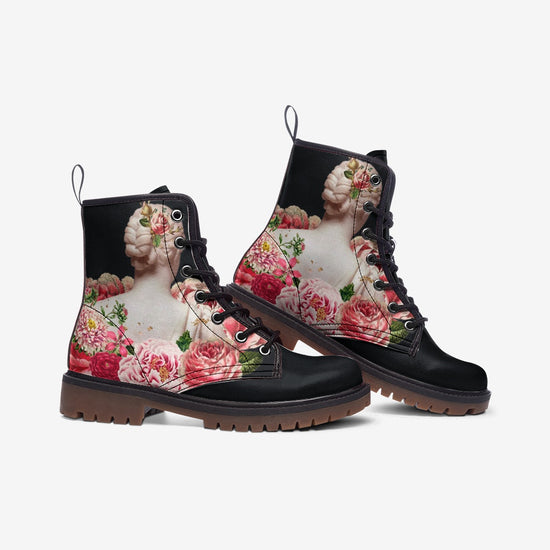 Roman Flora Goddess Lace Up Boots