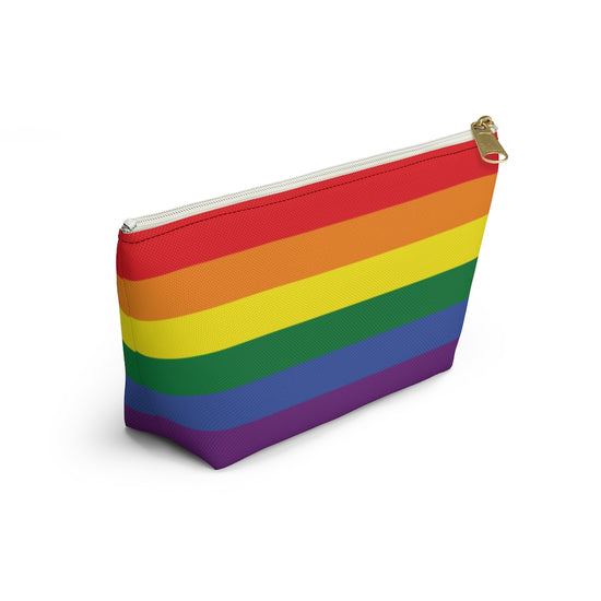 Personalized Rainbow Accessory Pouch w T-bottom