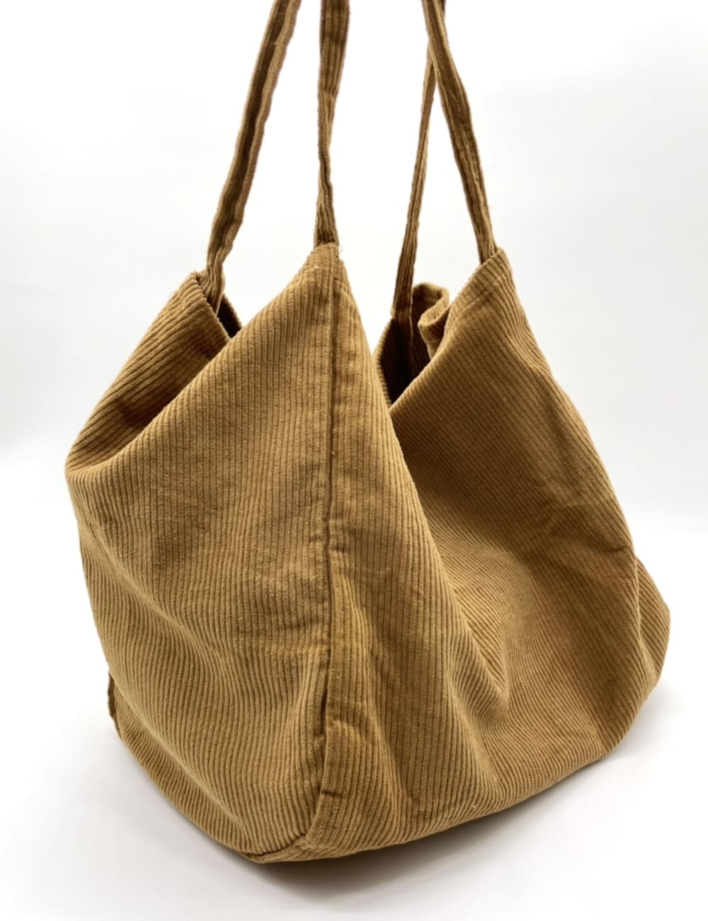 Vintage Large Brown Corduroy Tote Bag