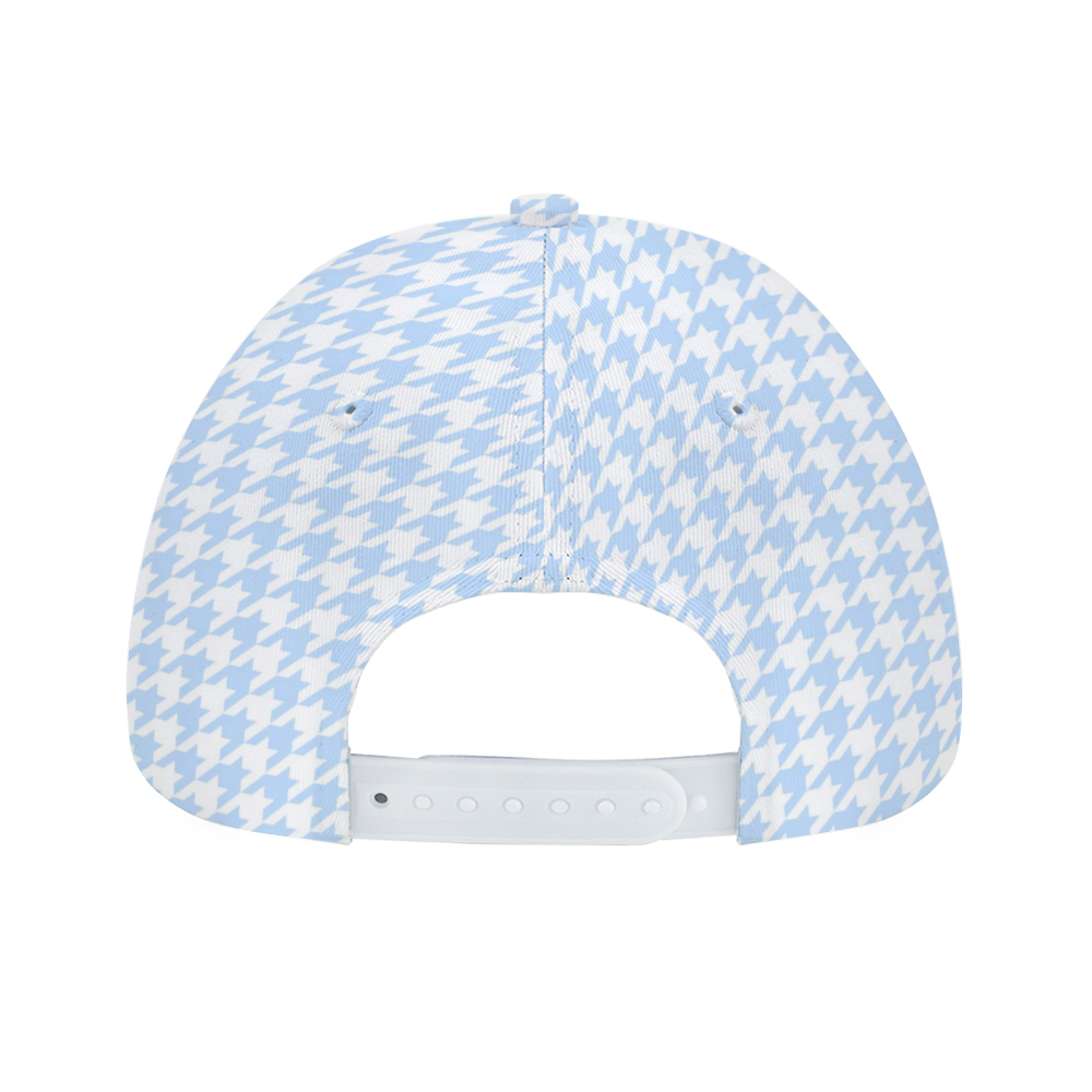 Baby Blue Large Houndstooth Cap