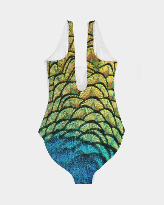 Vivid Peacock Women's One-Piece Swimsuit