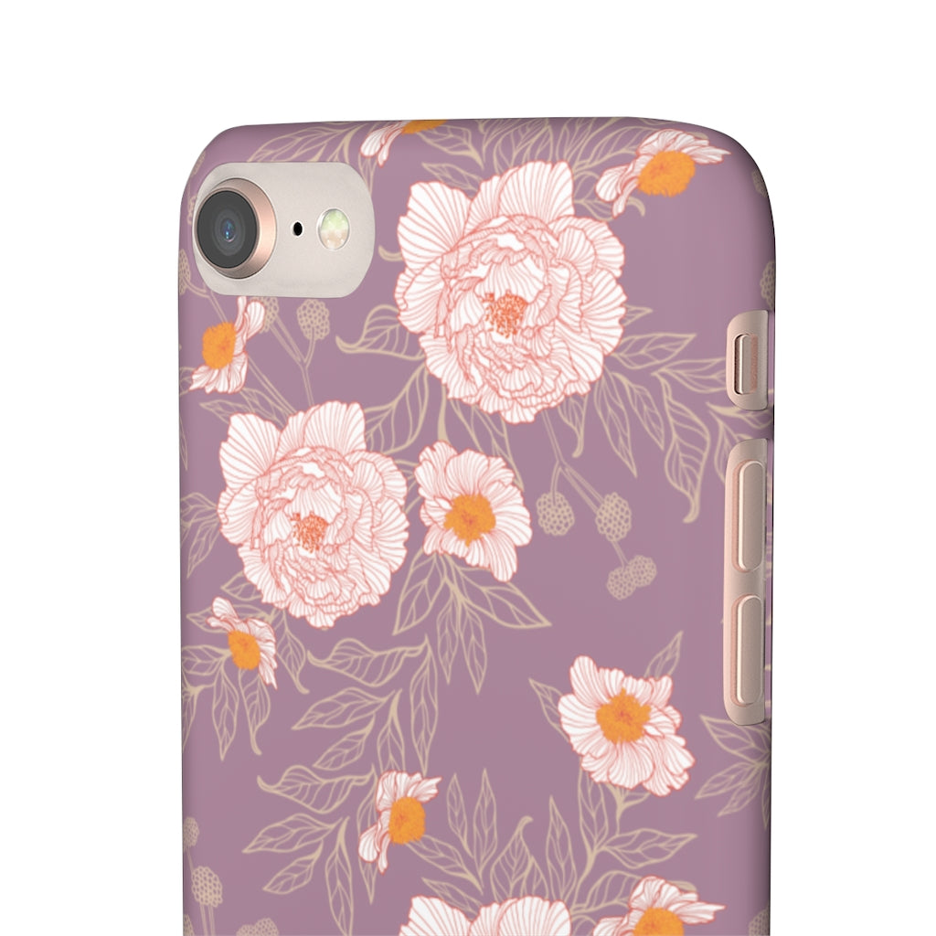 Load image into Gallery viewer, Orange Peonies Floral Rose Phone Case
