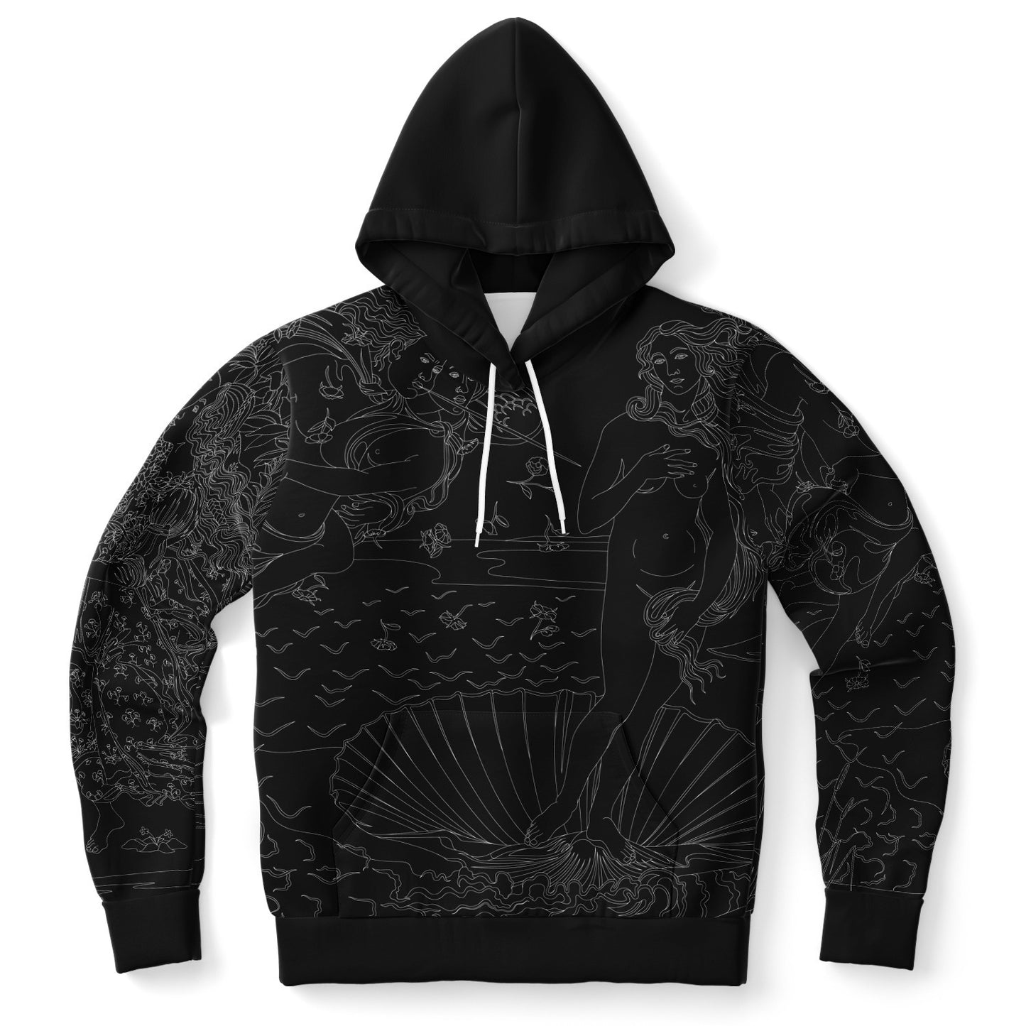 Birth of Venus Black Unisex Hoodie