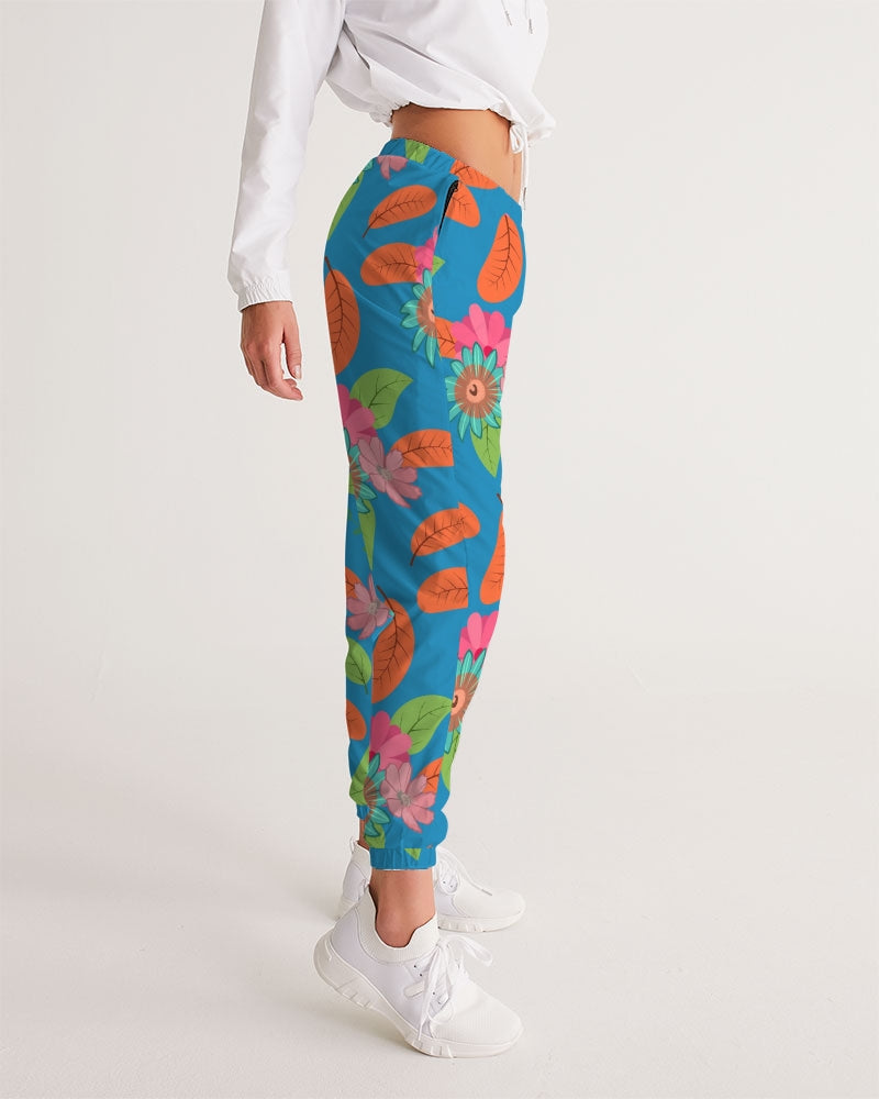 Tropical Flower Power Blue Lightweight Women's Track Pants