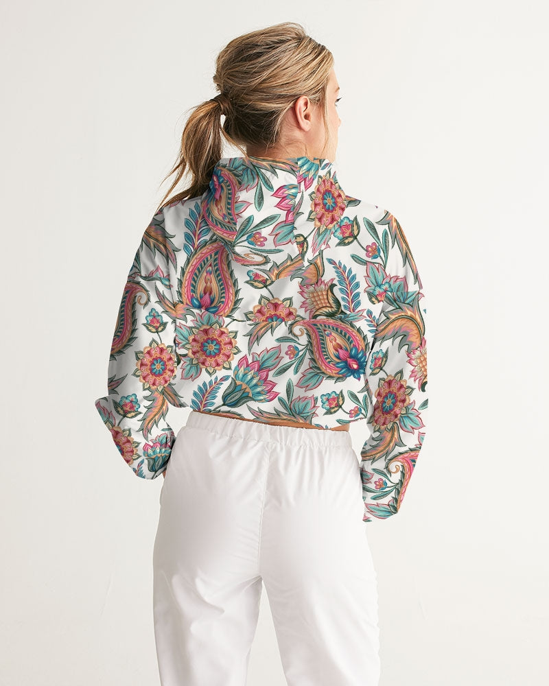 Load image into Gallery viewer, Pure Paisley Women&amp;#39;s Cropped Windbreaker Jacket

