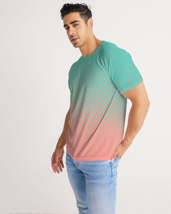 Green Peach Dots Men's Tee