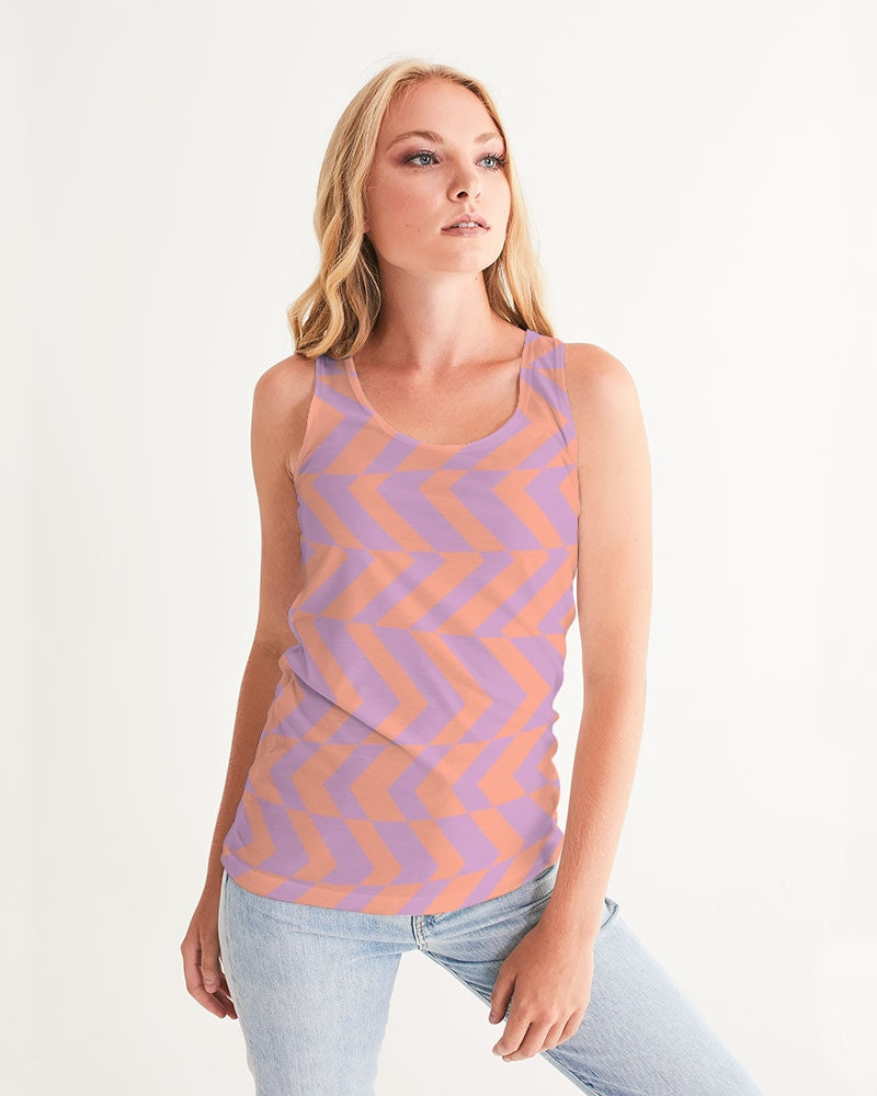 Peach & Orchid Striped Women's Tank