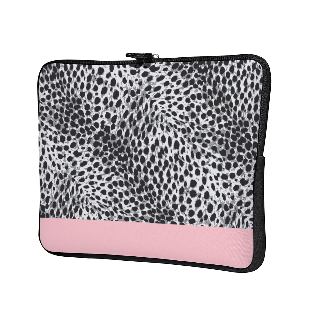 Load image into Gallery viewer, Personalized Laptop Sleeve - Pink &amp;amp; Leopard Print
