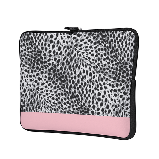 Personalized Laptop Sleeve - Pink & Leopard Print