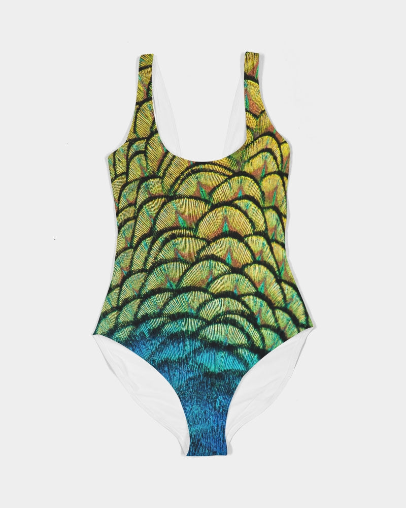 Load image into Gallery viewer, Vivid Peacock Women&amp;#39;s One-Piece Swimsuit
