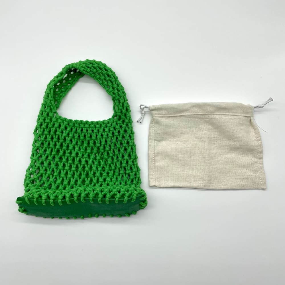 Summer Crochet Tote Bag in Green