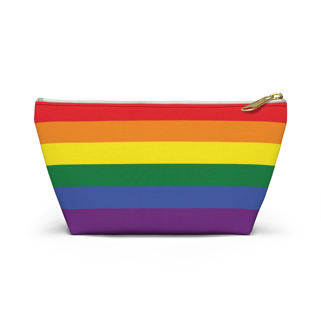 Personalized Rainbow Accessory Pouch w T-bottom