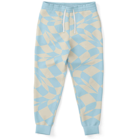 Blue & Vanilla Ripple Check Unisex Joggers