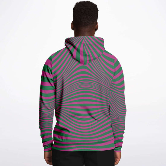 Fuchsia & Green Optical Unisex Hoodie