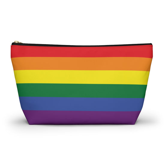 Personalized Rainbow Accessory Pouch w T-bottom