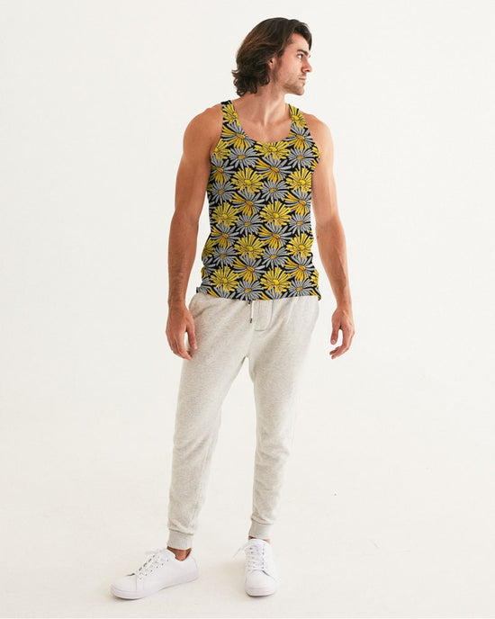 Yellow Pop Floral Men's Tank