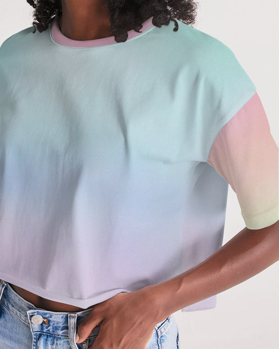 Soft Rainbow Lounge Cropped T Shirt