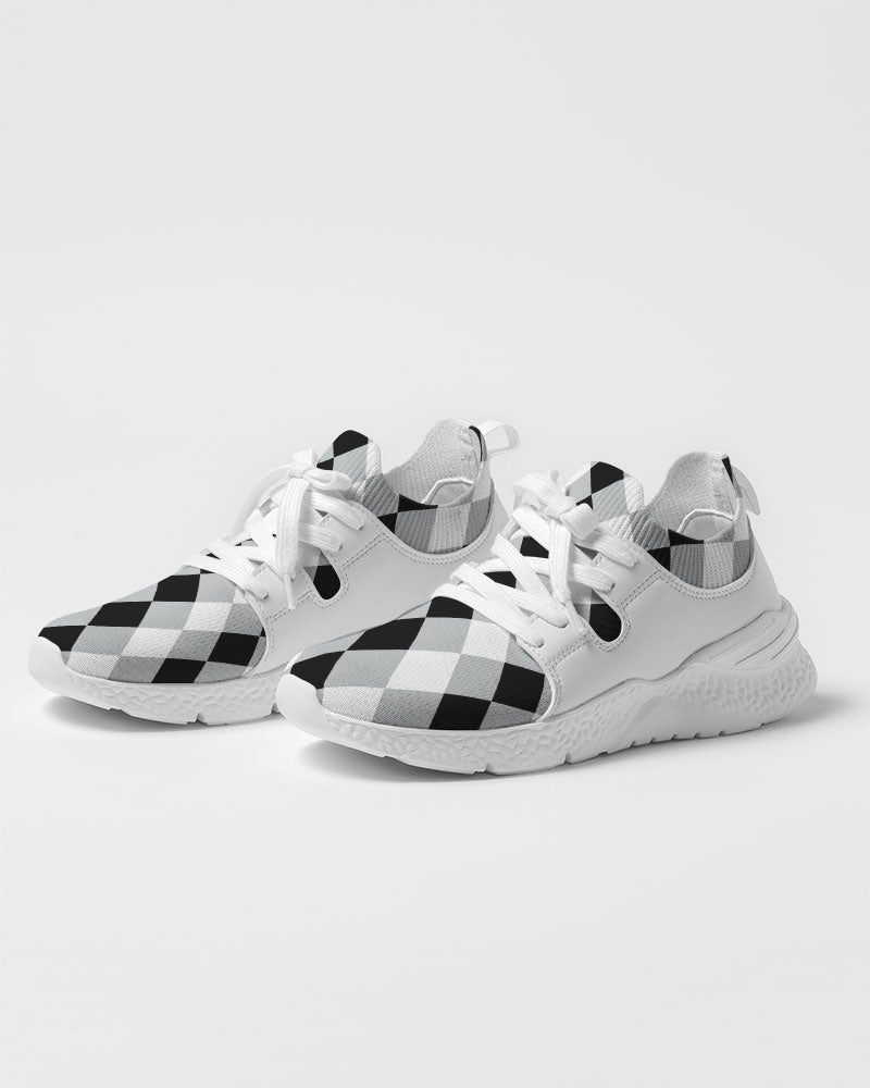 Harlequin Check Concrete Black & White Men's Sneakers