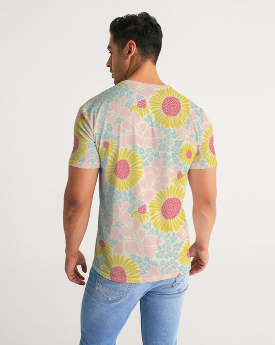 Load image into Gallery viewer, Retro Sunflowers Pink Men&amp;#39;s T Shirt
