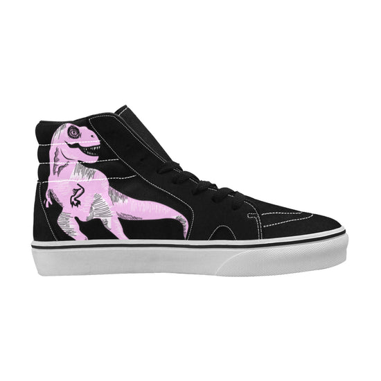 Pink Dino Men's High Top Shoes