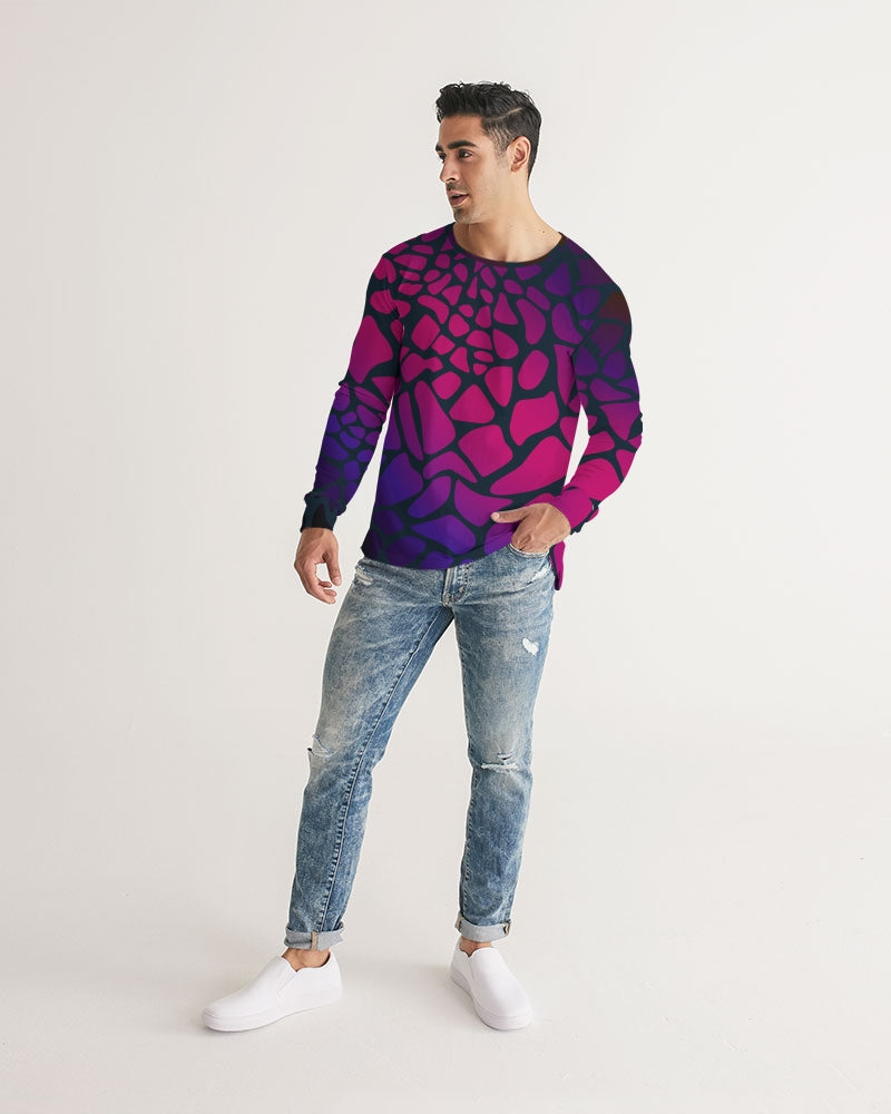 Raspberry Giraffe Men's Long Sleeve T Shirt