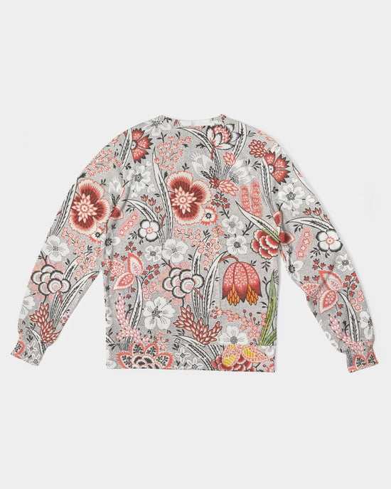 Load image into Gallery viewer, Blood Orange Floral French Terry Pullover Sweatshirt
