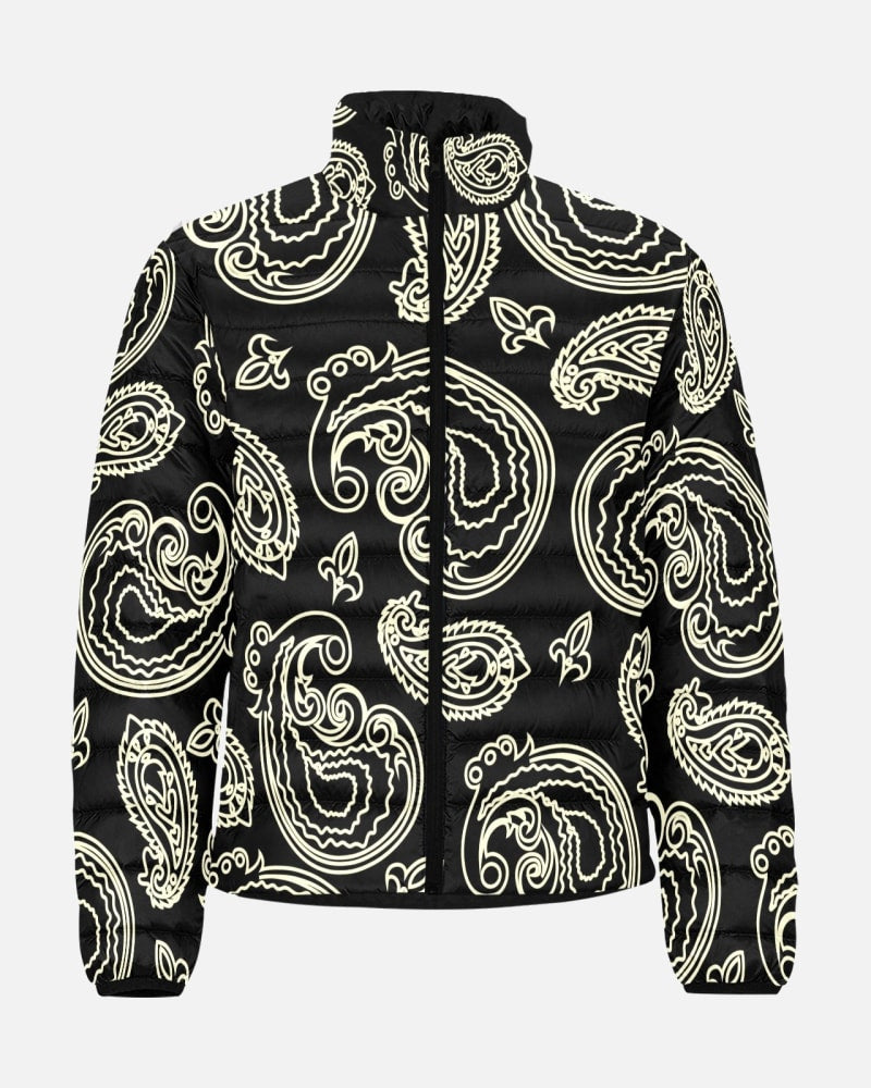 Black & Bone Paisley Mens Lightweight Puffer Jacket