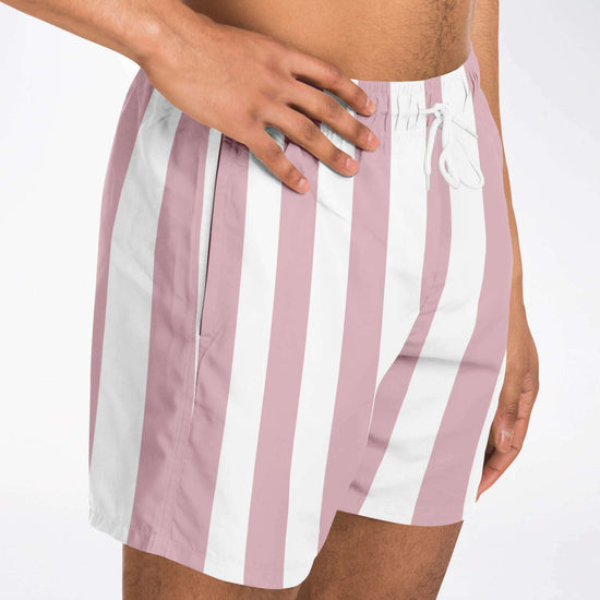 Blossom Pink Stripe Swim Shorts
