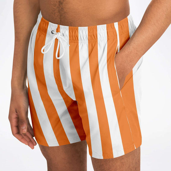 Orange Stripe Swim Shorts