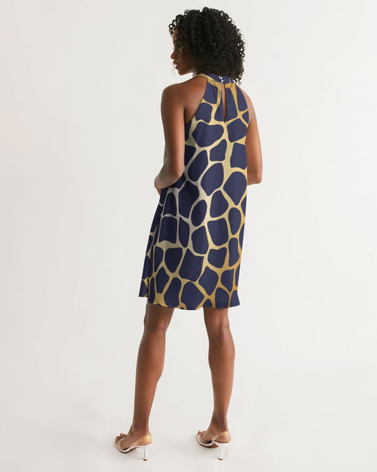 Regal Giraffe Women's Halter Dress