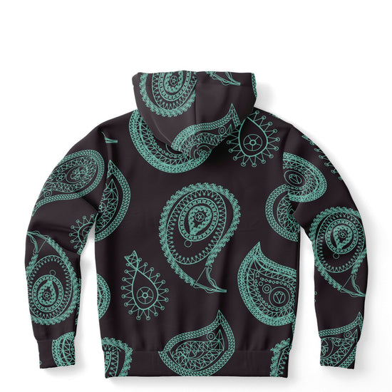 Mint Paisley Unisex Hoodie