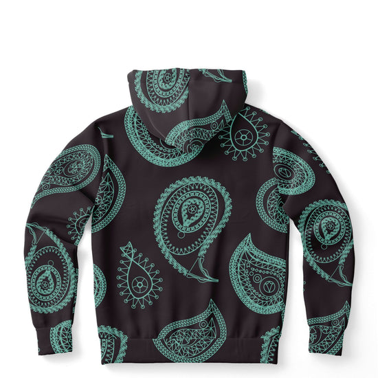 Load image into Gallery viewer, Mint Paisley Unisex Hoodie
