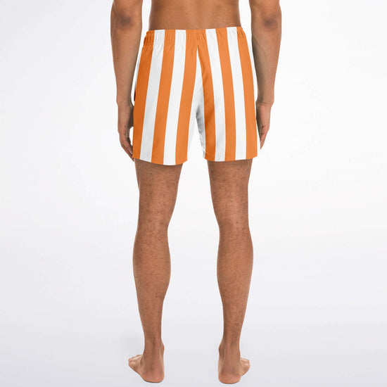 Orange Stripe Swim Shorts