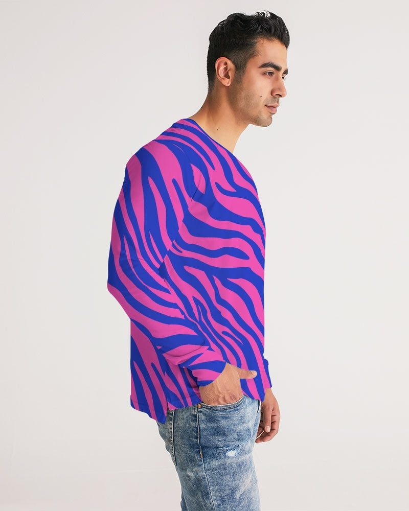 Electric Zebra Men's Long Sleeve T Shirt