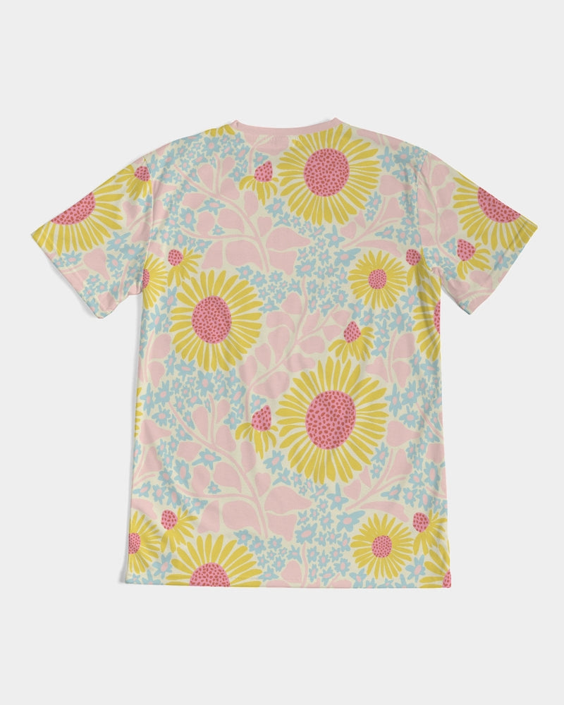 Retro Sunflowers Pink Men's T Shirt