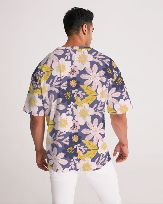 Purple Frisky Floral Men's Premium Heavyweight Tee