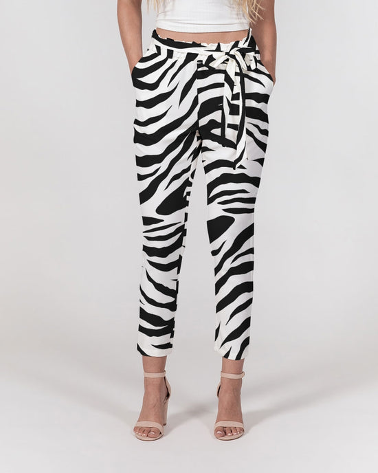 White Tiger Women's Belted Tapered Pants