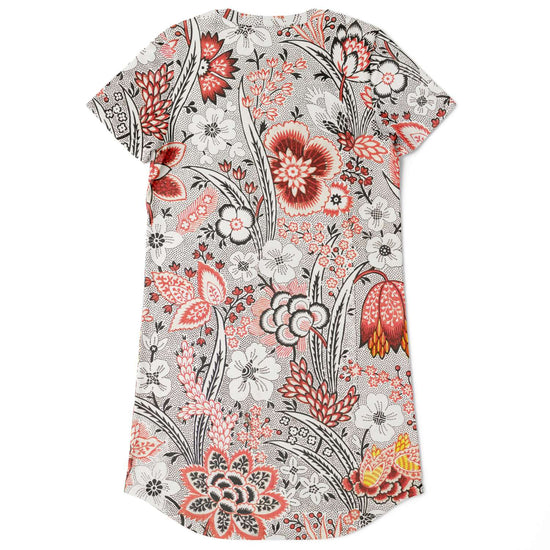 Blood Orange Floral T Shirt Dress