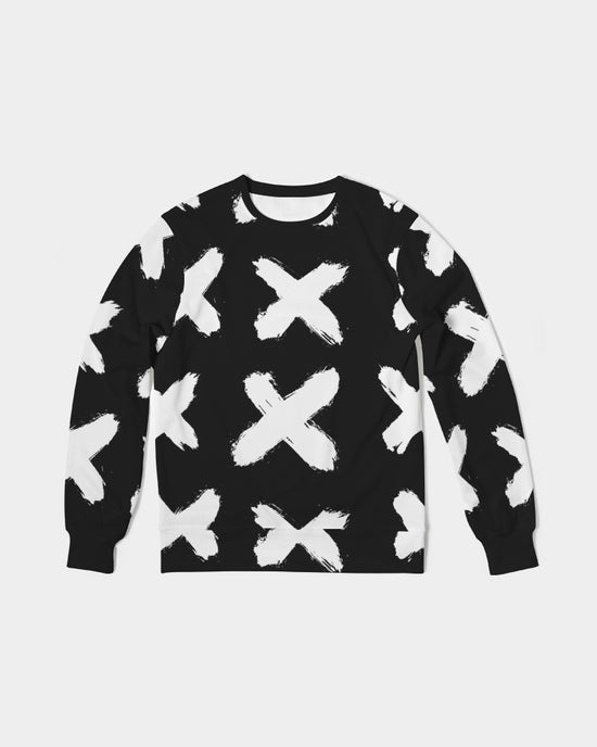 Load image into Gallery viewer, Black &amp;amp; White Love French Terry Pullover Sweatshirt
