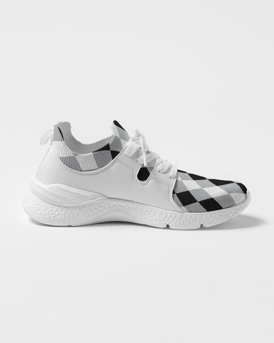 Harlequin Check Concrete Black & White Men's Sneakers