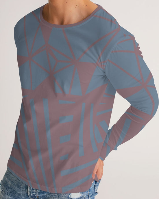 Misty Grape Geometric Men's Long Sleeve Tee