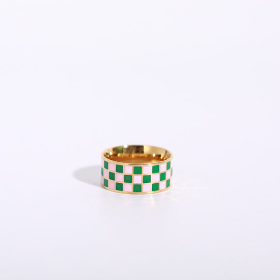 Load image into Gallery viewer, Checkerboard Rings (various colors)
